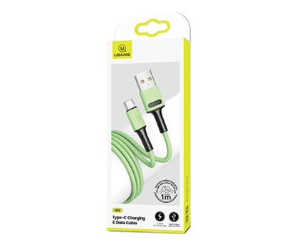 Kabel USAMS Kabel U52 USB-C 2A Fast Charge 1m zielony/green